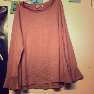 Gap-Long Sleeve Pink Blouse